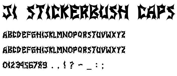 JI Stickerbush Caps font